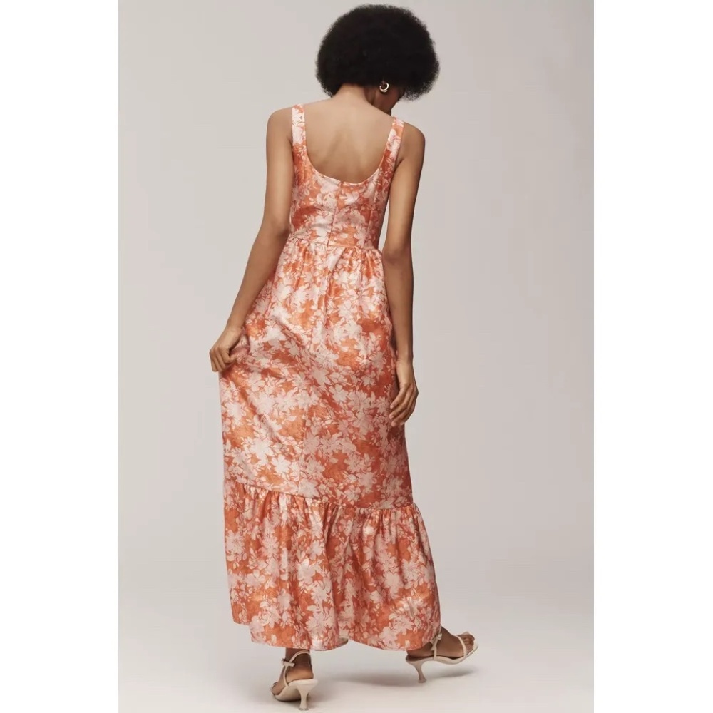 NWT Hutch Beanie Floral Metallic Jacquard Maxi Dress - size 6 - Picture 2 of 7